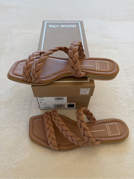 Dolce Vita Shoes - Dolce Vita Braided Triple-Strap Slide Sandals - Cafe Brown